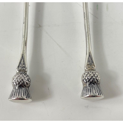 68 - A set of four Sheffield 1965 silver hallmarked teaspoons (gross weight 77.20gm), one Sterling Canada... 