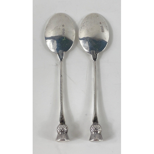 68 - A set of four Sheffield 1965 silver hallmarked teaspoons (gross weight 77.20gm), one Sterling Canada... 