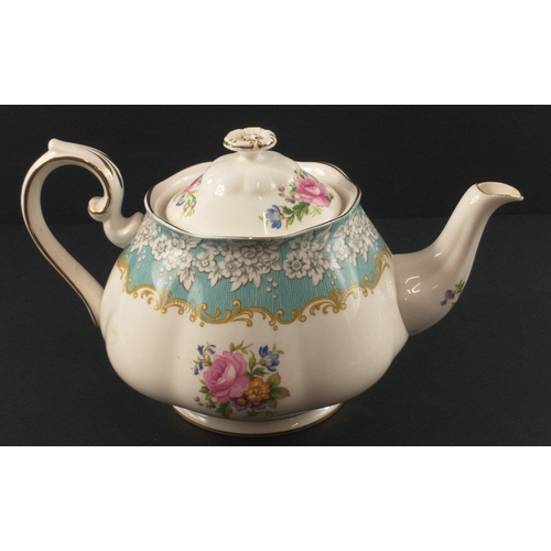 93 - A collection of ROYAL ALBERT 'Enchantment' tea service to include a large teapot and 12 cups and 40 ... 