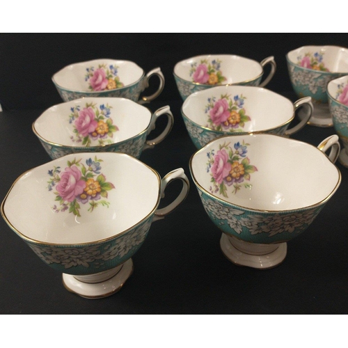 93 - A collection of ROYAL ALBERT 'Enchantment' tea service to include a large teapot and 12 cups and 40 ... 