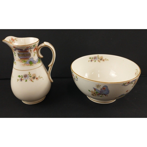 96 - A ROYAL WORCESTER tea set c 1922 to include 12 cups, 11 side plates, 2 cake plates, 12 cups and sauc... 