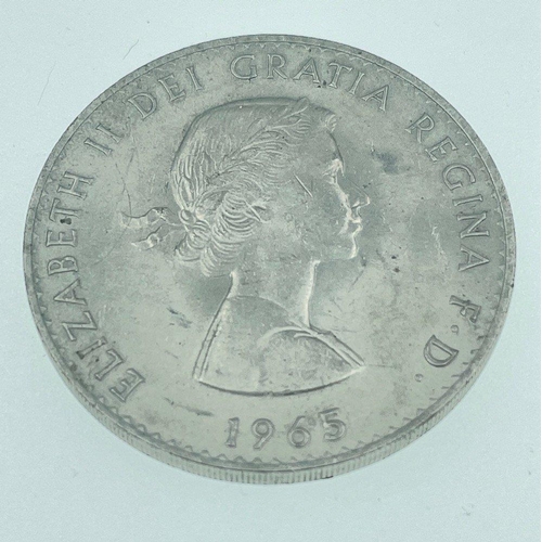 28B - Four COMMEMORATIVE coins to include two Five Shilling pieces, 1951  and a 1953 piece, a 1977 Silver ... 