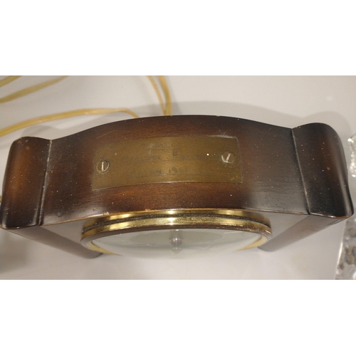 36 - Collection of clocks to include a WATERFORD CRYSTAL clock standing 8cm high, an EDINBURGH CRYSTAL py... 