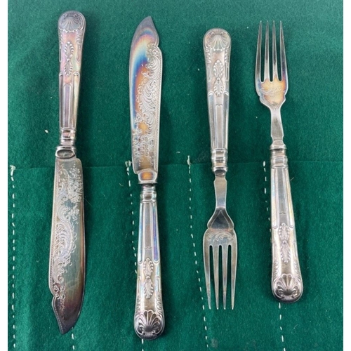 38 - BEAUTIFUL QUALITY! SHEFFIELD dated 1900 Hallmarked silver cutlery, six knives and six forks#43