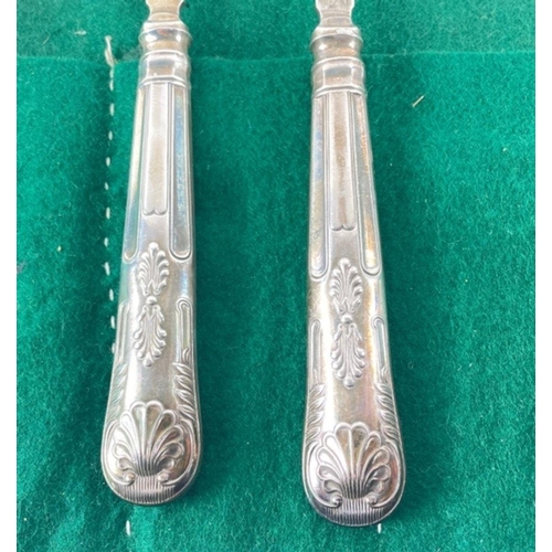 38 - BEAUTIFUL QUALITY! SHEFFIELD dated 1900 Hallmarked silver cutlery, six knives and six forks#43