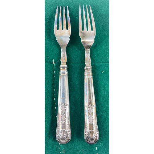38 - BEAUTIFUL QUALITY! SHEFFIELD dated 1900 Hallmarked silver cutlery, six knives and six forks#43