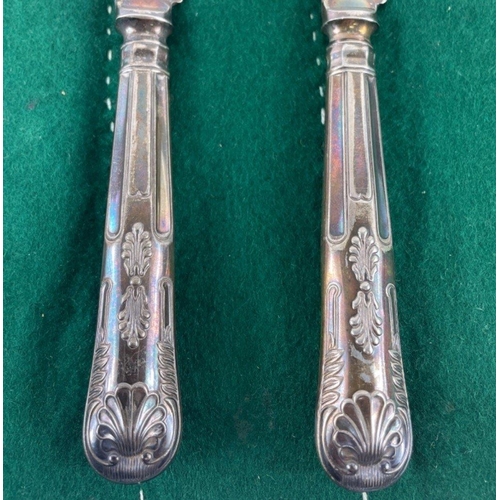 38 - BEAUTIFUL QUALITY! SHEFFIELD dated 1900 Hallmarked silver cutlery, six knives and six forks#43