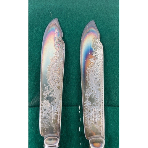 38 - BEAUTIFUL QUALITY! SHEFFIELD dated 1900 Hallmarked silver cutlery, six knives and six forks#43