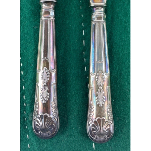 38 - BEAUTIFUL QUALITY! SHEFFIELD dated 1900 Hallmarked silver cutlery, six knives and six forks#43