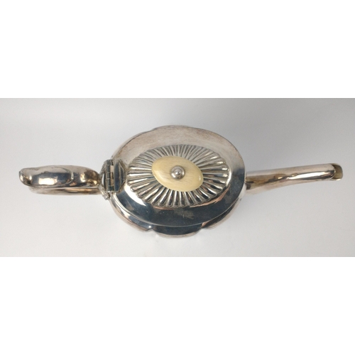 40 - A late 19th century EPBM decorative TEAPOT with bone finial No 644 to base, dimensions 16cm x 17cm x... 