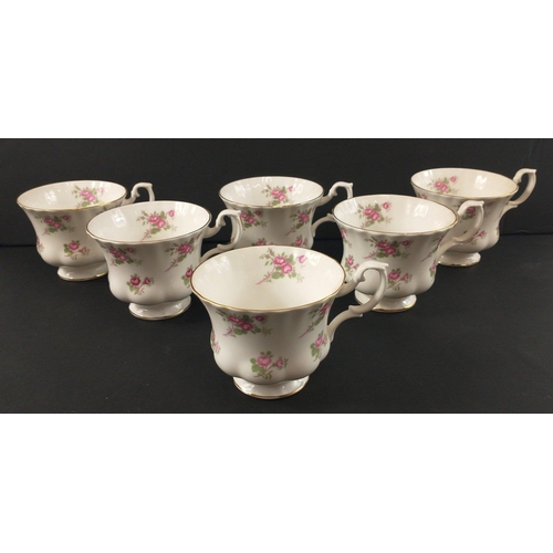 46 - A vintage RICHMOND 'Rose Time' tea service Fine Bone China to include 6 cups, 5 side plates and 6 sa... 