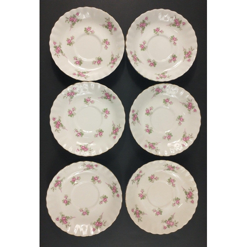 46 - A vintage RICHMOND 'Rose Time' tea service Fine Bone China to include 6 cups, 5 side plates and 6 sa... 