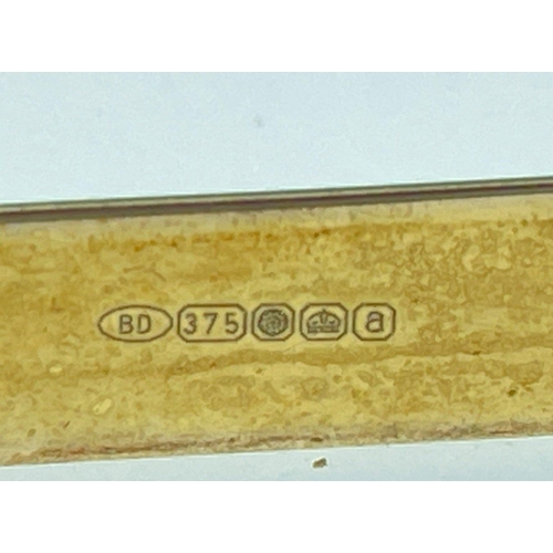 5 - A broken scrap gold or repair 375 stamped yellow gold bracelet 7.38g weight approx#6