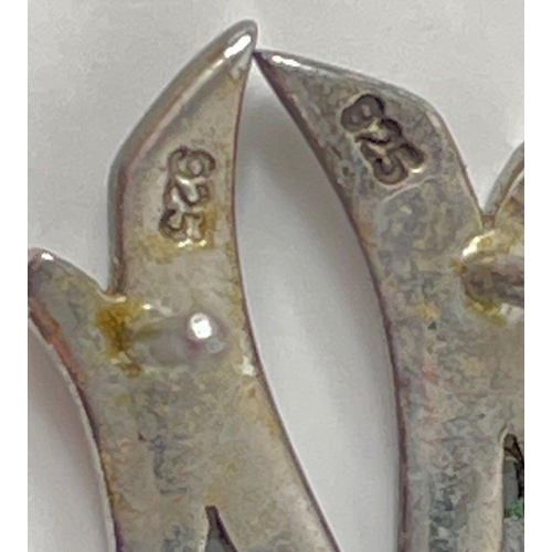 8 - A HOT DIAMONDS boxed pair of sterling silver and diamond earrings in an abstract design gross weight... 