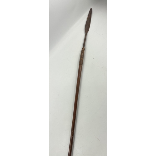 123 - A circa 1880's ZULU spear length 112cm long#126