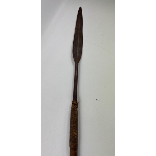 123 - A circa 1880's ZULU spear length 112cm long#126