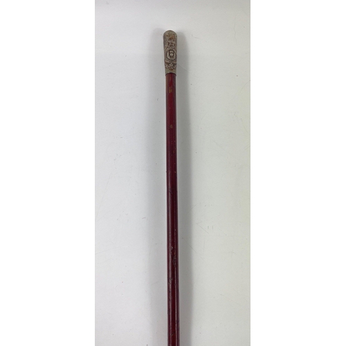 127 - A white metal topped GEORGE V REGINA ROYAL SCOTT'S FUSILIERS Swagger stick - dimension 68cm length#1... 