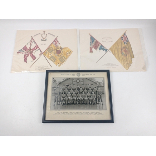 132 - Two prints of the colours of ARGYLLSHIRE HIGHLANDERS and DUKE OF ALBANY's OWN HIGHLANDERS (both 14