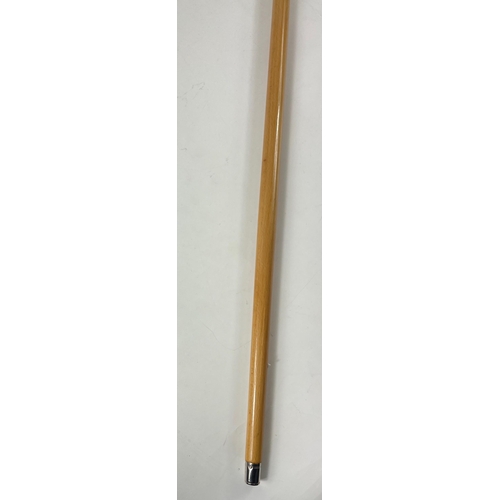 135 - A 'white metal topped' BLACK WATCH MILITARY cane with QUEEN'S BADGE - dimension 91cm approx#138