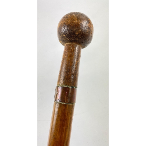 139 - A rather fine WWl carved walking stick 90cm long#142