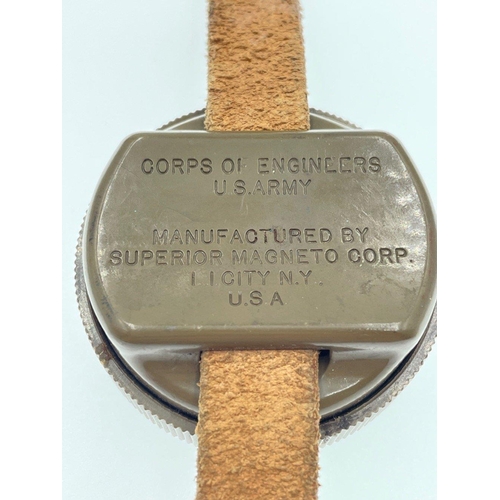 145 - A US ARMY Corps of Engineers compass manufactured by SUPERIOR MAGNETO CORP, Long Island City, NY, wi... 