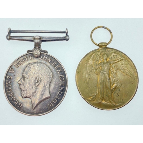 147 - Two WWl medals awarded to Pte EH Field of the Middlesex Regiment to include the VICTORY MEDAL and th... 