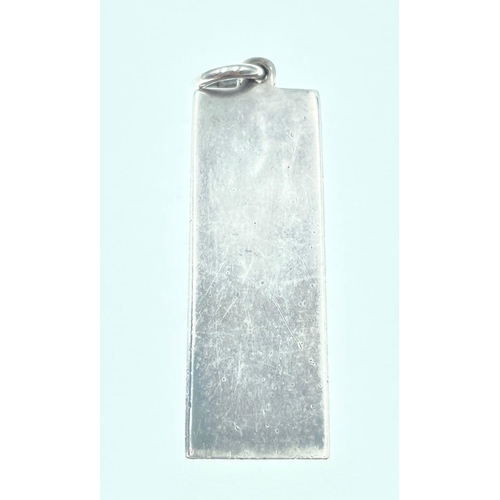 16 - A 1977 Sheffield silver ingot pendant, gross weight 30g initials 'ER'#16