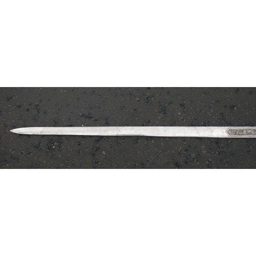 171 - Ceremonial long sword from Spanish town of Toledo. Blade length: 121cm approx. Handle length: 26cm#1... 