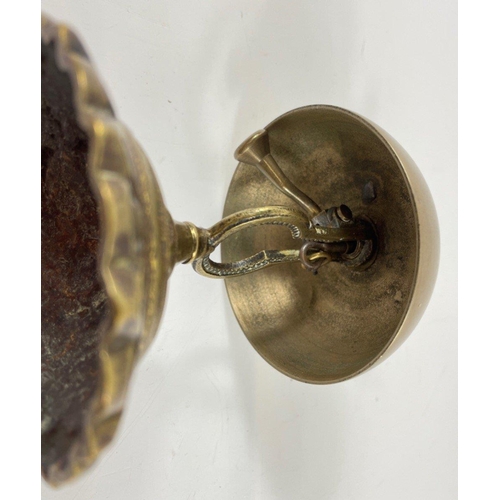 173 - MASONIC INTEREST!A brass style counter top 'service bell' with a MASONIC symbol emblem on the upper ... 