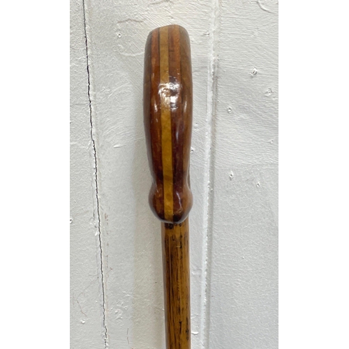 183 - A beautiful handmade in The Scottish Borders shepherd's crook inspired walking stick with brass fitt... 