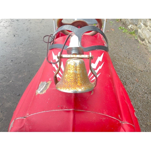 194 - SIMPLY FANTASTIC VINTAGE KIDS DREAM!! In playworn condition!Vintage c1950's  Fire Truck Pedal Car Al... 