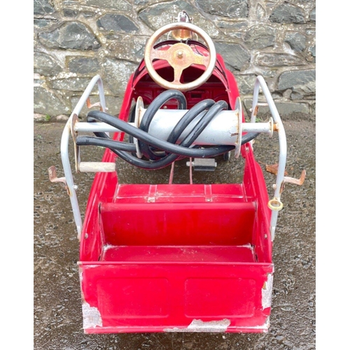 194 - SIMPLY FANTASTIC VINTAGE KIDS DREAM!! In playworn condition!Vintage c1950's  Fire Truck Pedal Car Al... 