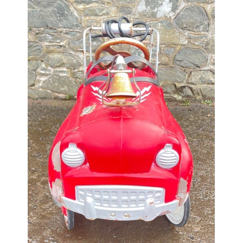 194 - SIMPLY FANTASTIC VINTAGE KIDS DREAM!! In playworn condition!Vintage c1950's  Fire Truck Pedal Car Al... 