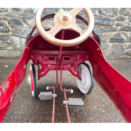 194 - SIMPLY FANTASTIC VINTAGE KIDS DREAM!! In playworn condition!Vintage c1950's  Fire Truck Pedal Car Al... 