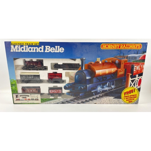 215 - A HORNBY MIDLAND BELLE electric train set, complete except for level crossing and telegraph poles#21... 