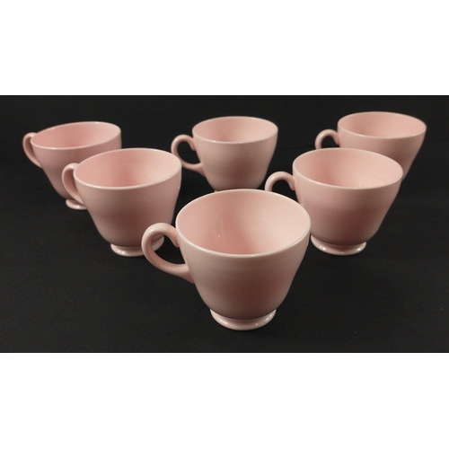 237 - A WEDGWOOD Alpine Pink coffee set to include 1 coffee pot, 6 cups and saucers, milk jug and lidded s... 