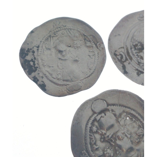 34 - Three large very old  HAMMERED COINS - diameter 3cm approx,  each coin has a different hammer stamp ... 