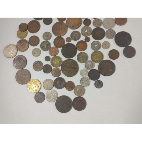 42 - A large varied collection of mainly ANTIQUE and VINTAGE COINAGE to include coins from India, Ceylon,... 