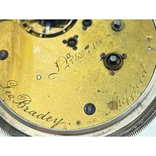 55 - A MARINE CHRONOGRAPH WATCH with key, hallmarked Chester 1885, face measures 6.50cm, gross weight 170... 