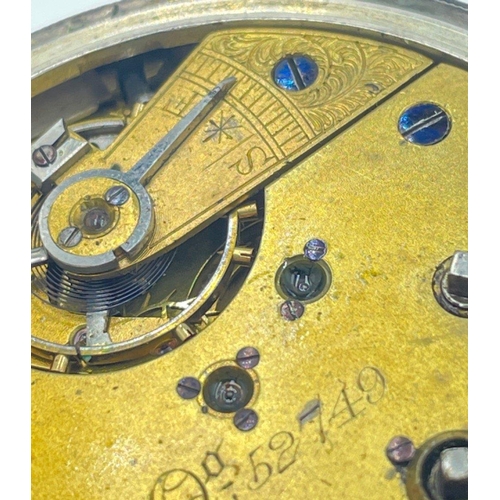 55 - A MARINE CHRONOGRAPH WATCH with key, hallmarked Chester 1885, face measures 6.50cm, gross weight 170... 