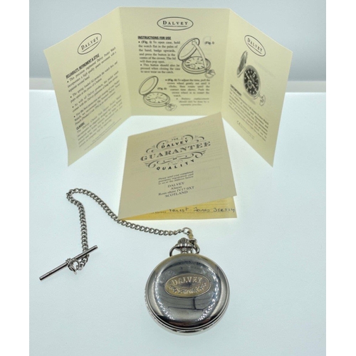 56 - A DALVEY full hunter watch with chain, boxed and with original registration card plus an AVIA gent's... 