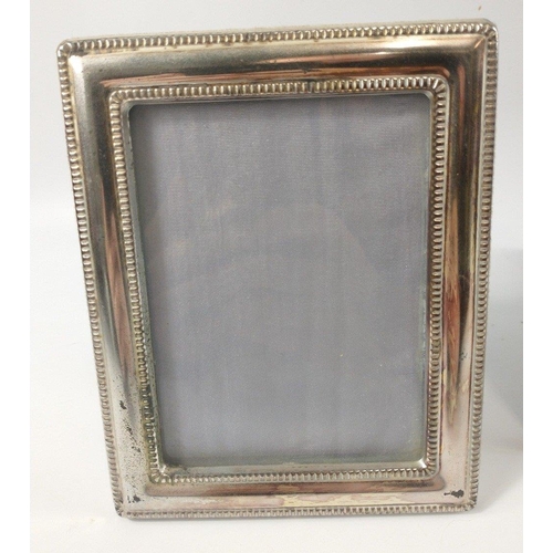 88 - A large 925 stamped SILVER photograph frame dimensions 23cm x 18cm gross weight 353g approx, also a ... 