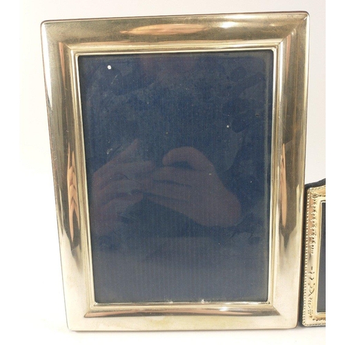 88 - A large 925 stamped SILVER photograph frame dimensions 23cm x 18cm gross weight 353g approx, also a ... 