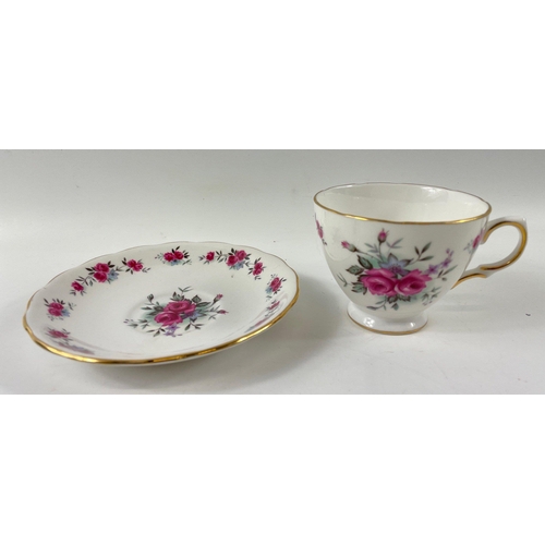 113 - Mixed china tea sets all decorated with roses to include ROYAL VALE (6 cups, 3 saucers, 3 plates and... 