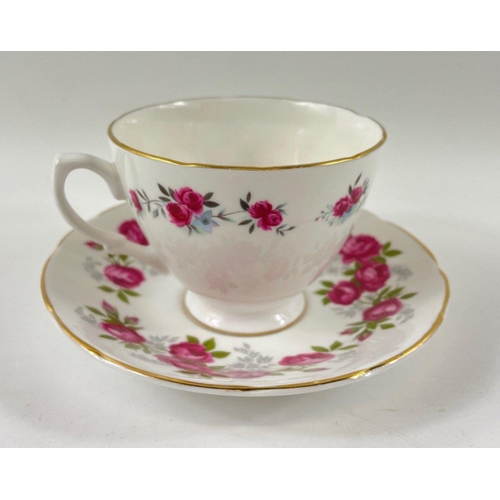 113 - Mixed china tea sets all decorated with roses to include ROYAL VALE (6 cups, 3 saucers, 3 plates and... 