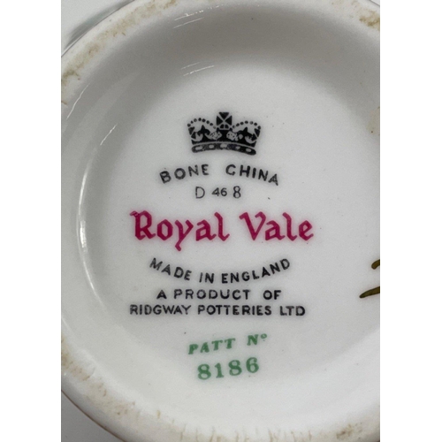 113 - Mixed china tea sets all decorated with roses to include ROYAL VALE (6 cups, 3 saucers, 3 plates and... 