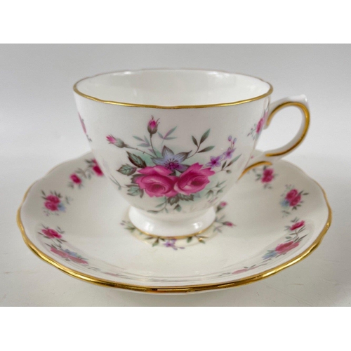 113 - Mixed china tea sets all decorated with roses to include ROYAL VALE (6 cups, 3 saucers, 3 plates and... 