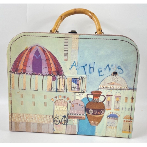 36 - A nice wee MODERN carry case decorated with Athens themes - would make an ideal jewellery case etc -... 