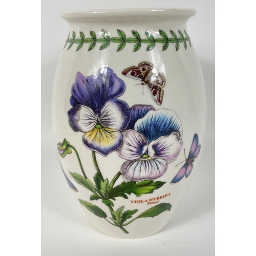 106 - Three PORTMEIRION vases comprising Tulipa Liliaceae (20cm high), a Viola Hybrida (16cm) and a Viola ... 