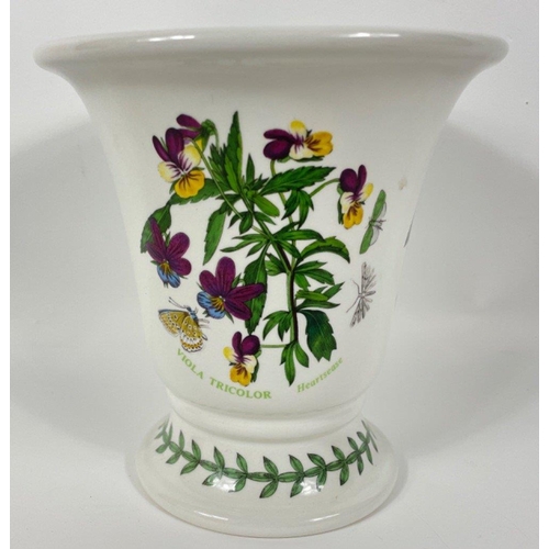 106 - Three PORTMEIRION vases comprising Tulipa Liliaceae (20cm high), a Viola Hybrida (16cm) and a Viola ... 